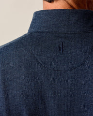 Johnnie-O Rubin Herringbone Cashmere Blend 1/4 Zip - Navy