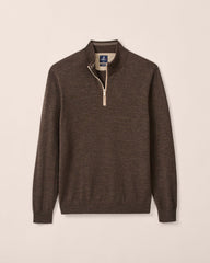 Johnnie-O Raynor Merino 1/4 Zip - Cocoa
