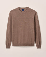 Johnnie-O Ronald Merino Wool Crewneck Sweater - Havana
