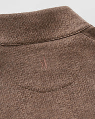 Johnnie-O Rubin Herringbone Cashmere Blend 1/4 Zip - Bison