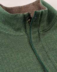 Johnnie-O Rubin Herringbone Cashmere Blend 1/4 Zip - Moss
