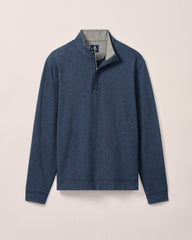 Johnnie-O Rubin Herringbone Cashmere Blend 1/4 Zip - Navy