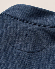 Johnnie-O Rubin Herringbone Cashmere Blend 1/4 Zip - Navy