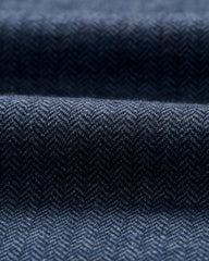Johnnie-O Rubin Herringbone Cashmere Blend 1/4 Zip - Navy