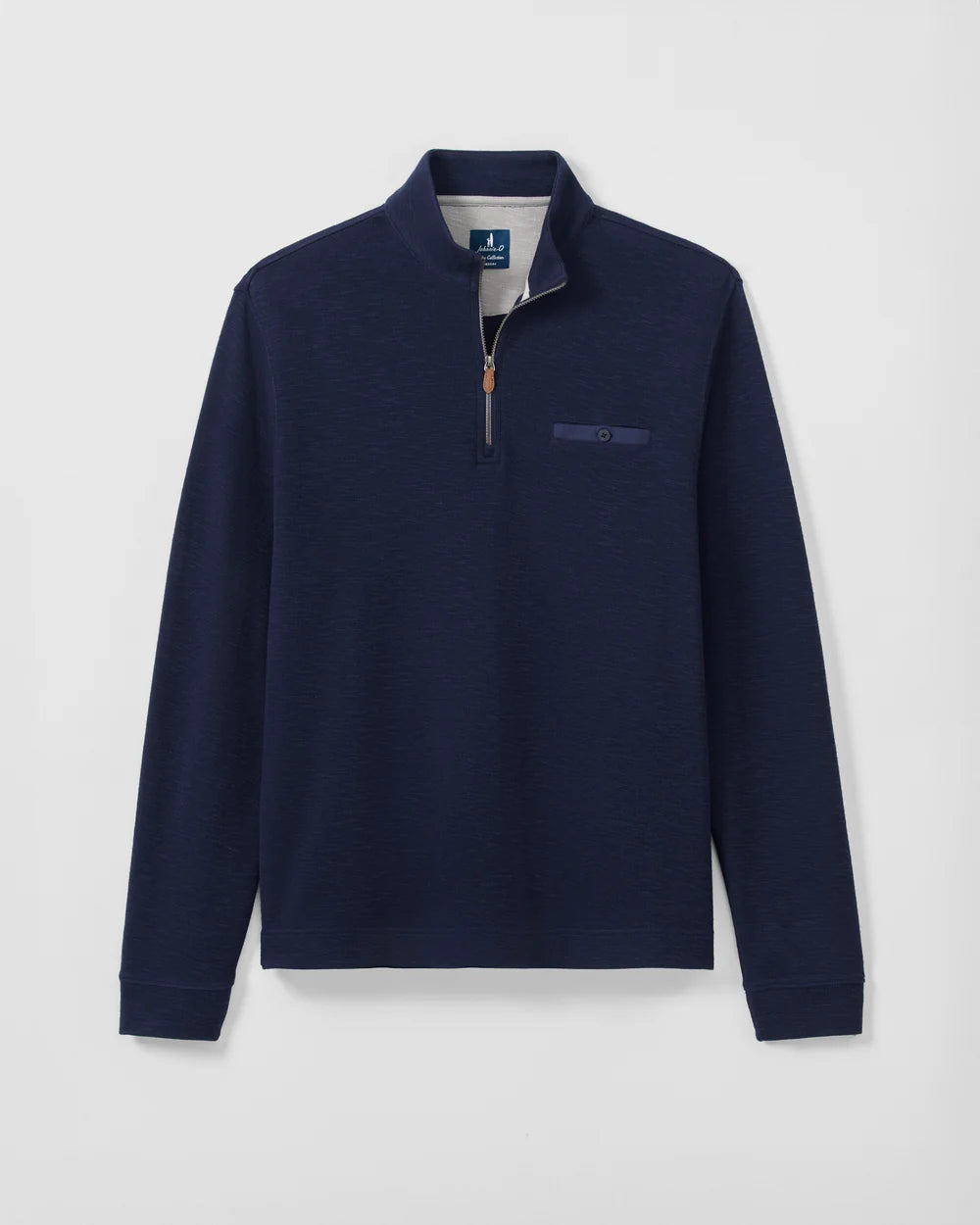 Johnnie-O Flame Stitch Zip - Navy