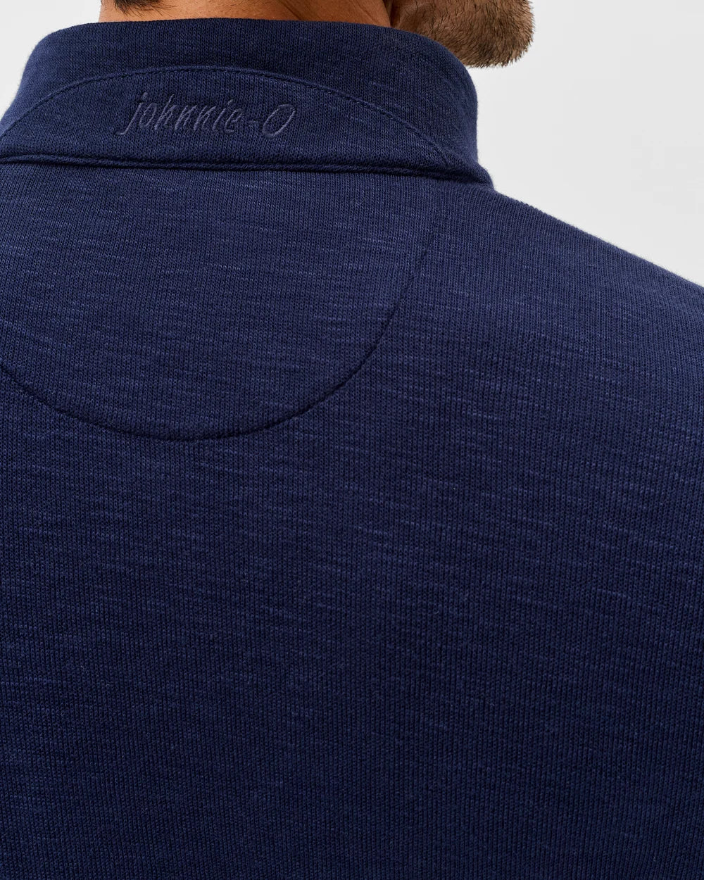 Johnnie-O Flame Stitch Zip - Navy