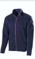 Front view of Holebrook Gregor Full Zip in Navy with white background