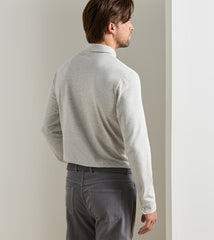 Peter Millar Herringbone Long Sleeve Polo - Gale