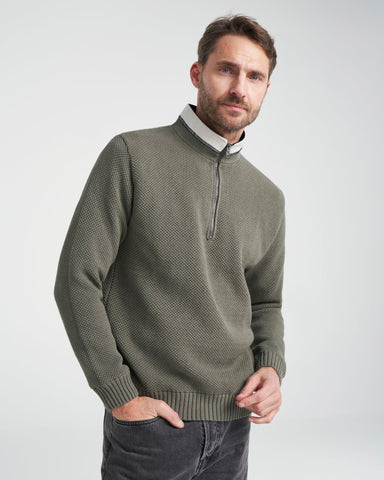 Holebrook Classic Wind Proof 1/4 Zip - Dusty Olive