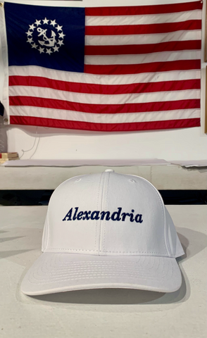 Embroidered Alexandria Hat - White