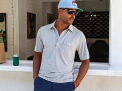 Criquet Heather Performance Sport Players Shirt - Steely Dan