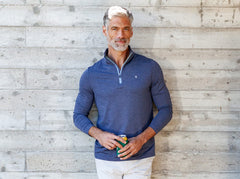 Criquet Feather Performance Pullover - Heather Navy
