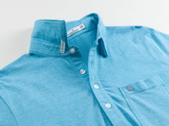 Criquet Top Shelf Players Shirt - Teal Microstripe