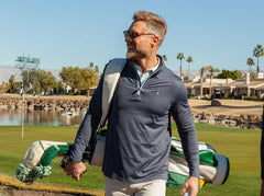 Criquet Feather Performance Pullover - Heather Navy