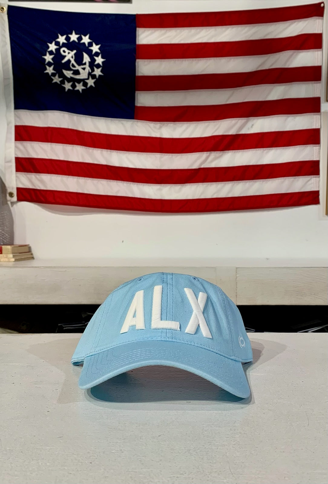 ALX (Code) Word Cotton Hat - Powder Blue