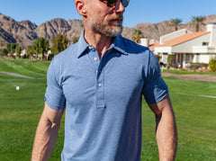 Criquet Performance Range Polo - Blue Jean