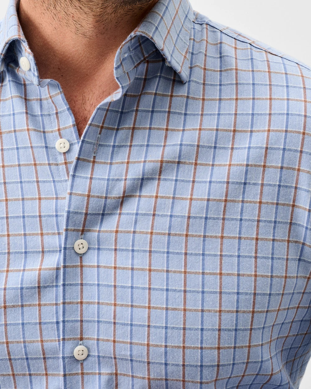 Johnnie-O Performance Button Down Chestnut Pane - Salt Creek