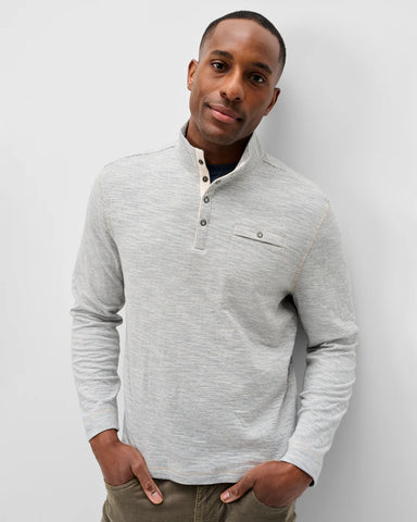 Johnnie-O Cove Stripe Henley - Cream