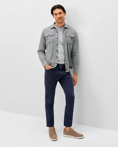 Johnnie-O Lodge Shirt - Sequoia Twill Solid - Light Grey