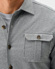 Johnnie-O Lodge Shirt - Sequoia Twill Solid - Light Grey