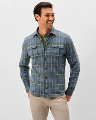 Johnnie-O Lodge Shirt - Labrador Tartan - Laguna Blue