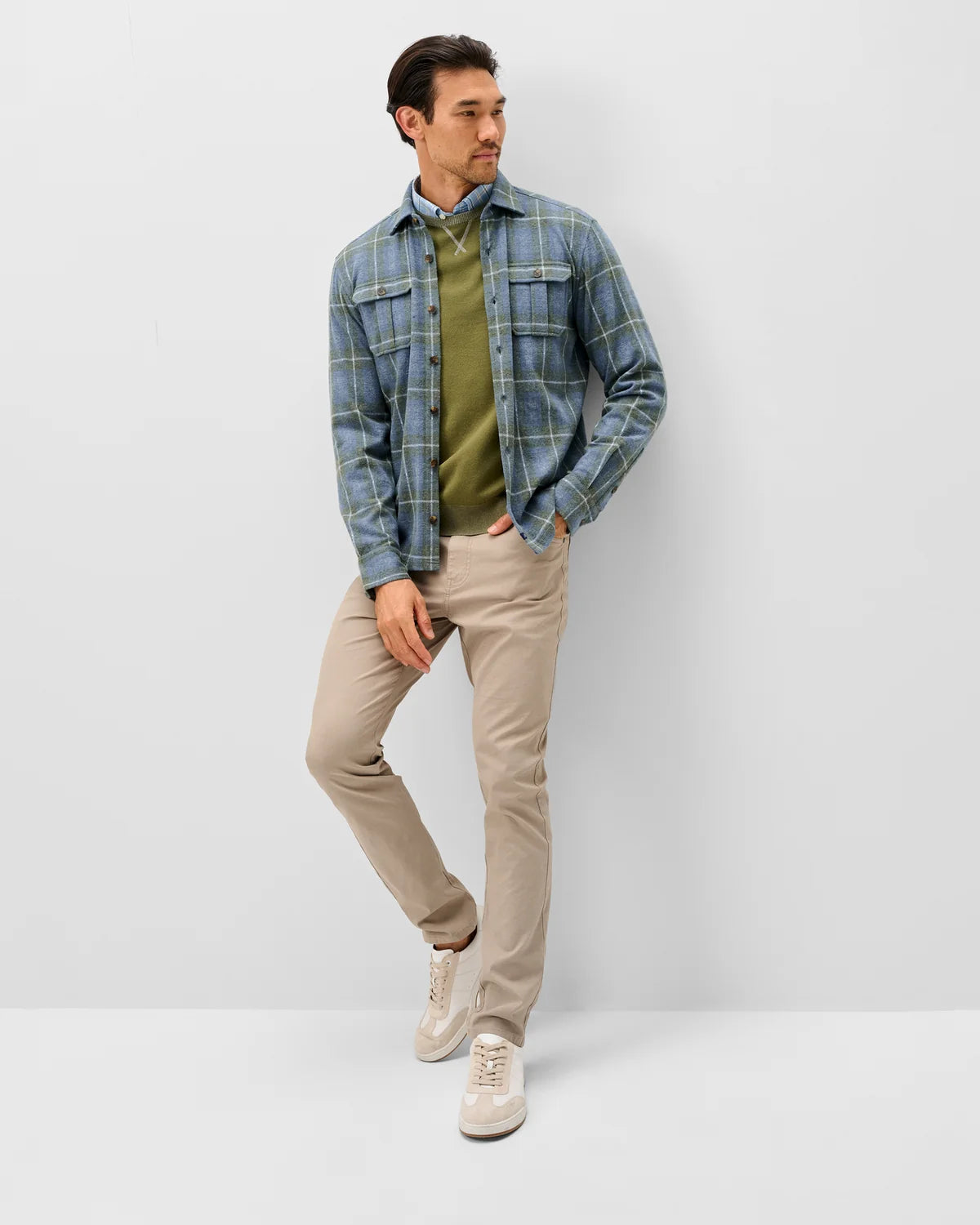 Johnnie-O Lodge Shirt - Labrador Tartan - Laguna Blue