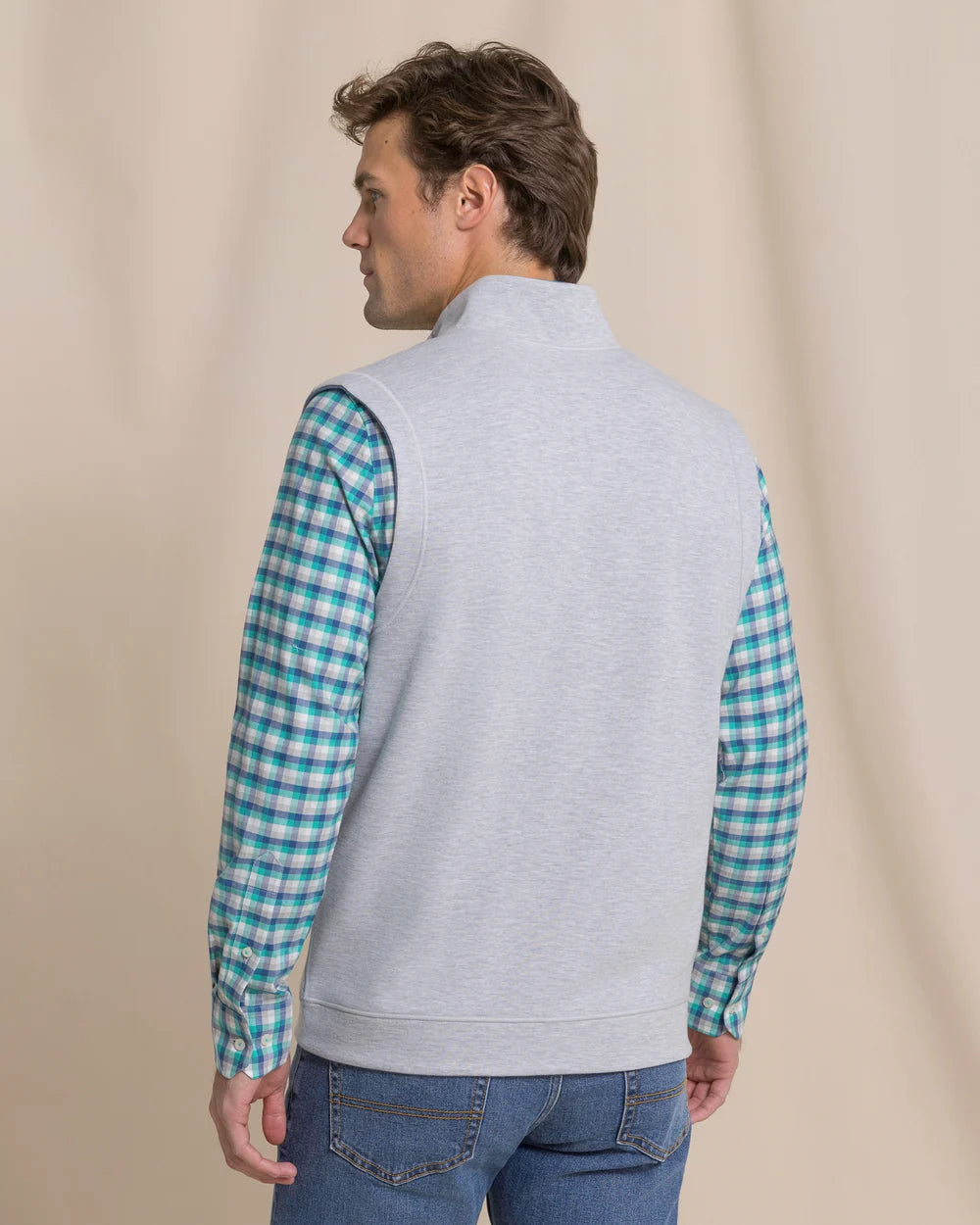 Southern Tide Light Weight Knit Reversible Vest - Anchor Grey