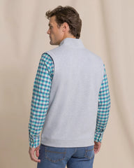 Southern Tide Light Weight Knit Reversible Vest - Anchor Grey