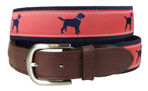 Belted Cow Labrador Retreiver Belt - Red