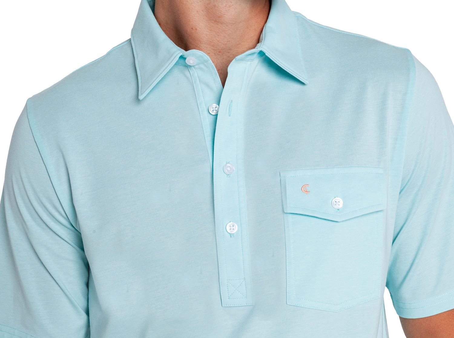 Criquet Performance Players Shirt - Sea Breeze