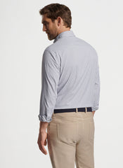 Peter Millar Hanford Performance Twill Sport Shirt - Navy