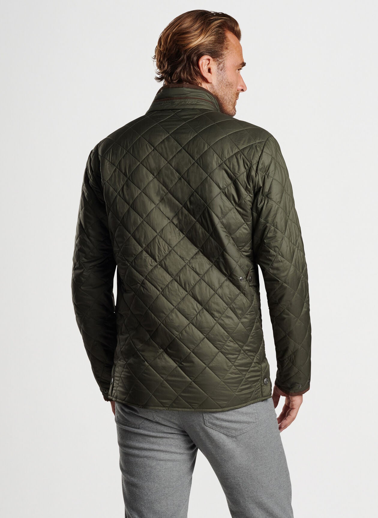 Peter Millar Suffolk Quilted Travel Coat - Olive