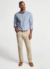 Peter Millar Signature Sateen Five Pocket Pant - Dark Sand