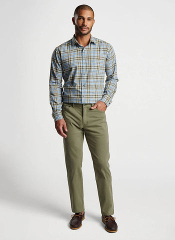 Peter Millar Signature Sateen Five Pocket Pant - Military