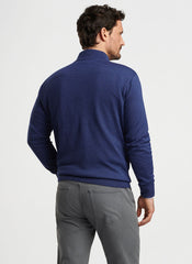 Peter Millar Canton Stripe 1/4 Zip - Navy