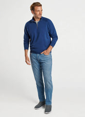 Peter Millar Lava Wash 1/4 Zip - Washed Navy