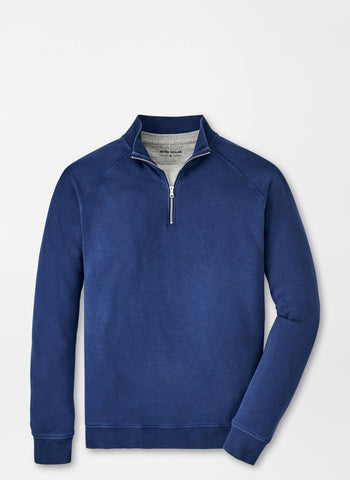 Peter Millar Lava Wash 1/4 Zip - Washed Navy