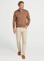 Peter Millar Autumn Crest 1/4 Zip - British Tan