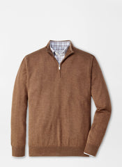 Peter Millar Autumn Crest 1/4 Zip - British Tan