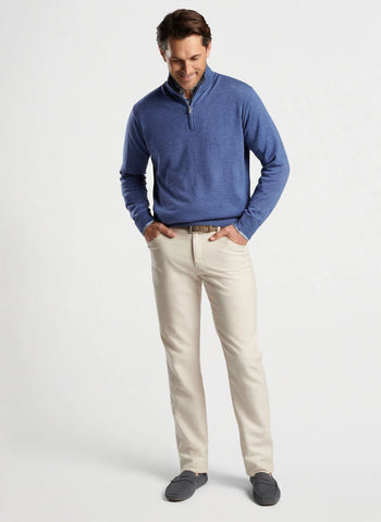 Peter Millar Autumn Crest 1/4 Zip - Ocean Blue