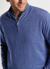 Peter Millar Autumn Crest 1/4 Zip - Ocean Blue