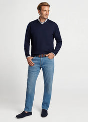 Peter Millar Autumn Crest V-Neck - Navy