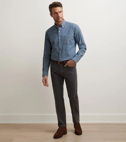 Peter Mil!ar Signature Sateen Five Pocket Pant - Iridium