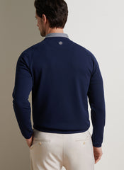 Peter Millar Cradle Pique Performance Crewneck - Navy