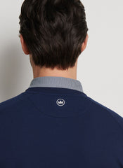 Peter Millar Cradle Pique Performance Crewneck - Navy