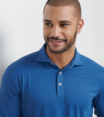 Peter Millar Lyons Performance Jersey Long Sleeve Polo - Blue Haze