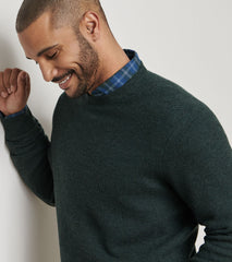 Peter Millar Autumn Crest Honeycomb Crewneck Sweater - Nordic Pine