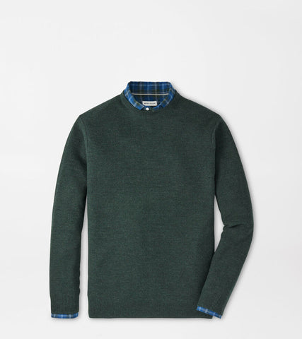 Peter Millar Autumn Crest Honeycomb Crewneck Sweater - Nordic Pine