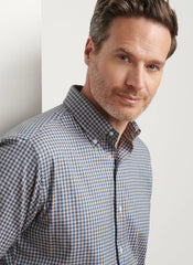 Peter Millar Conway Crown Lite Cotton Stretch Sport Shirt - Poplar Brown