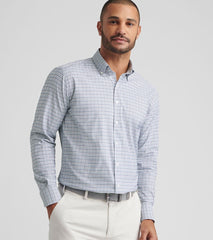 Peter Millar Leavenworth Performance Twill Sport Shirt - Blue Haze